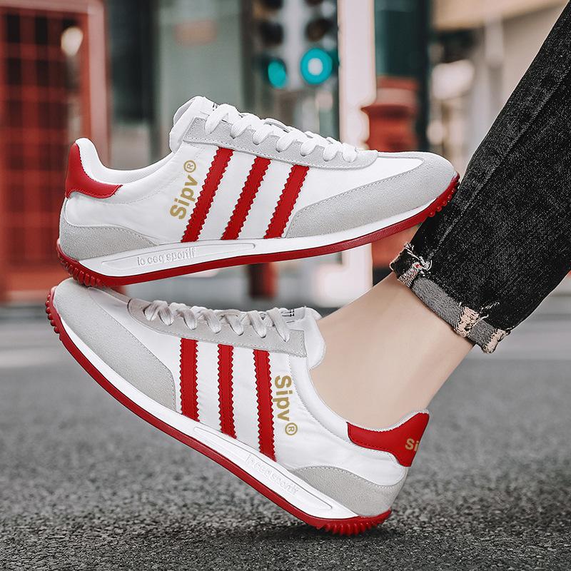 Men's shoes spring trend versatile casual little white flat shoes youth sports running soft sole Forrest Gump tide shoes non-slip