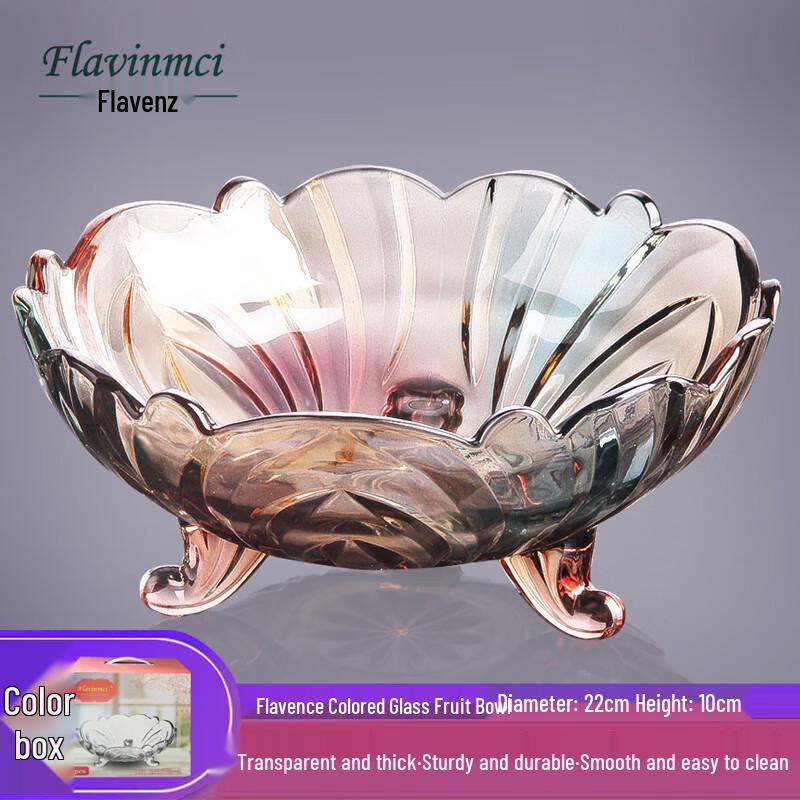 Křišťálová mísa na ovoce v severském stylu