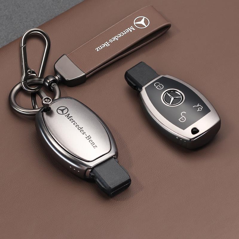 RPO5   PU Car Key Case Cover Shell Fob For Mercedes Benz A B C E Class GLS GLA GLK GLC CLS CLA AMG W204 W205 W212 W463 W176 Keychain