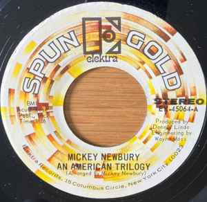 

7inch Record MICKEY NEWBURY - An American Trilogy EK45064 Elektra 1974 US Rock Used