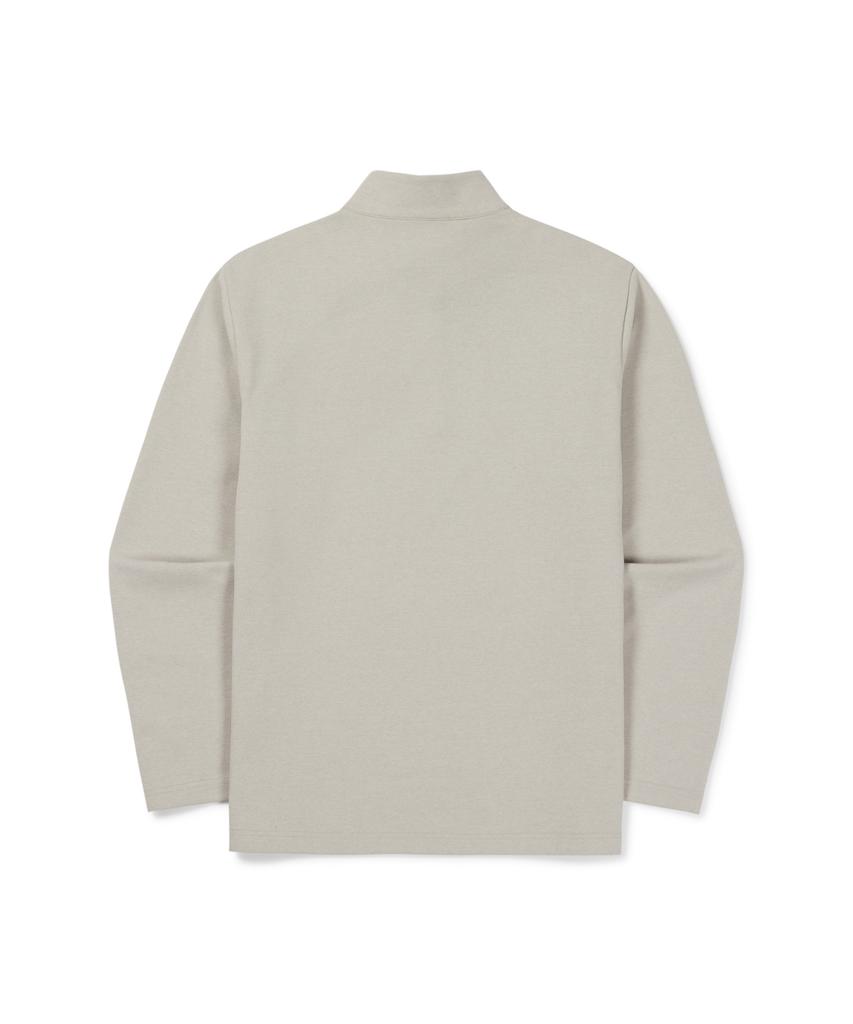 SNOWPEAK APPAREL Quick-Dry Half-Zip Long Sleeve T-Shirt (S26Fmfzt14) Light Beige