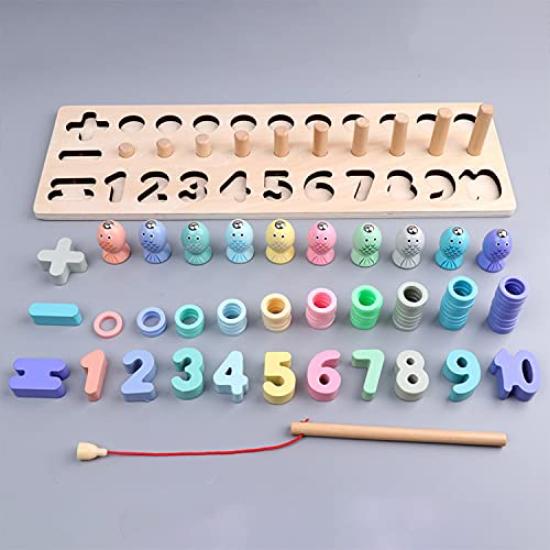 

Magnetic Fishing Game for Kids, Matching Multifunctional Educational Number Learning Toy