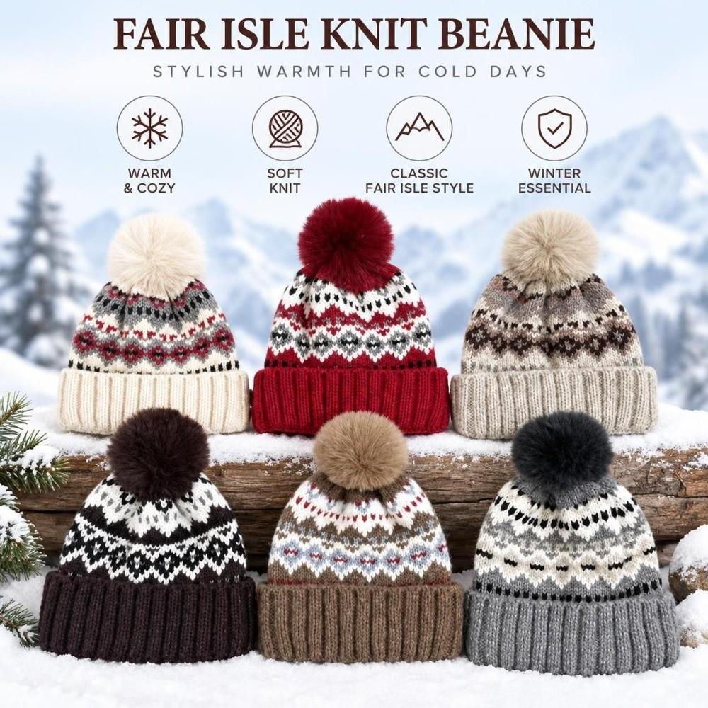 Color Contrasting Casual Beanies Solid Color Unisex Cap Soft Warm Knitted Hat For Women