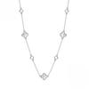 Hohle Kleeblatt Luxus Kette Halskette Bankett Party Geschenk Silber Vierblättriges Kleeblatt Hals Schmuck Zubehör