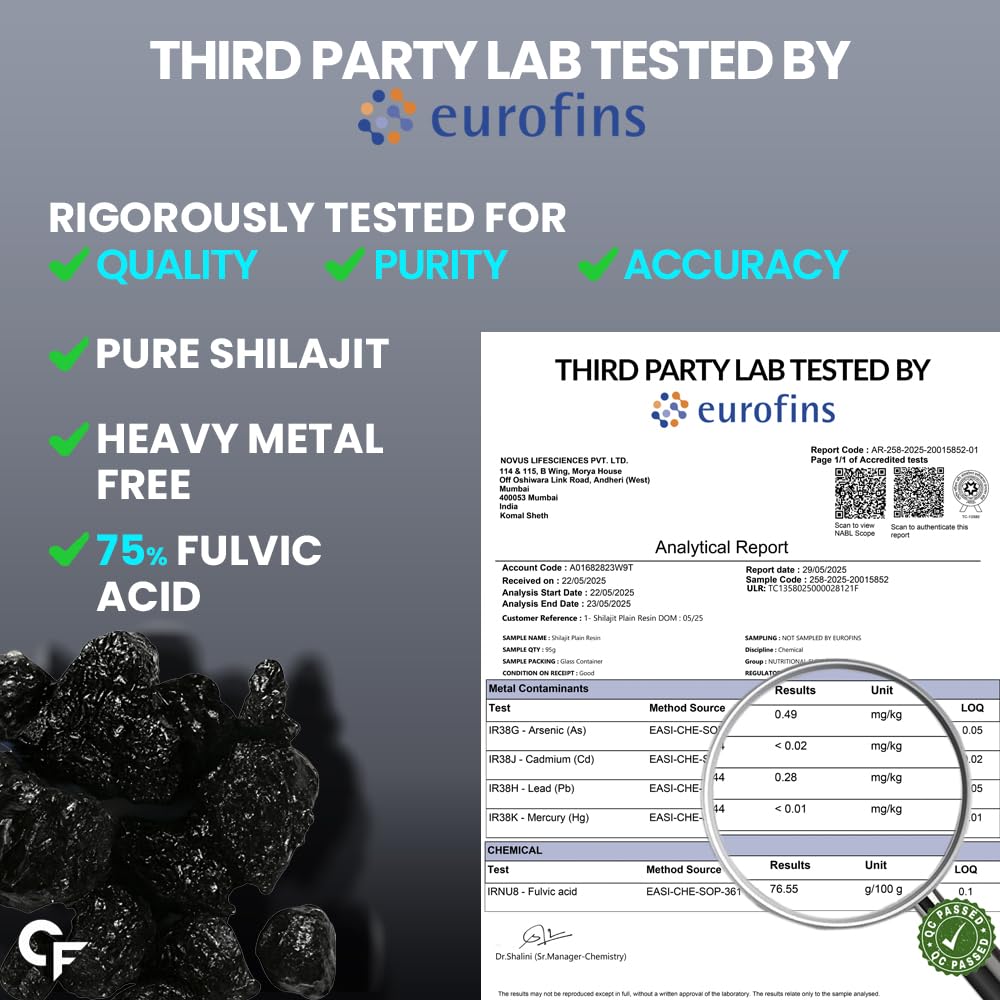 Carbamide Forte Shilajit Resin for Men with Fulvic Acid and Trace Minerals 20g Original Ayurvedic Resin