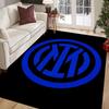 Tappeto con Stemma Inter Milan Stampa Artistica Adatto a Tutte le Stagioni Arte Moda Decorazione per Dormitorio