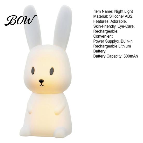 Dimmable Atmosphere Night Light Light, Silicone Touch with 30-Min Auto Timer, 7 Color Changing Multi RGB Rechargeable Kids Bedside Lamp, Cute