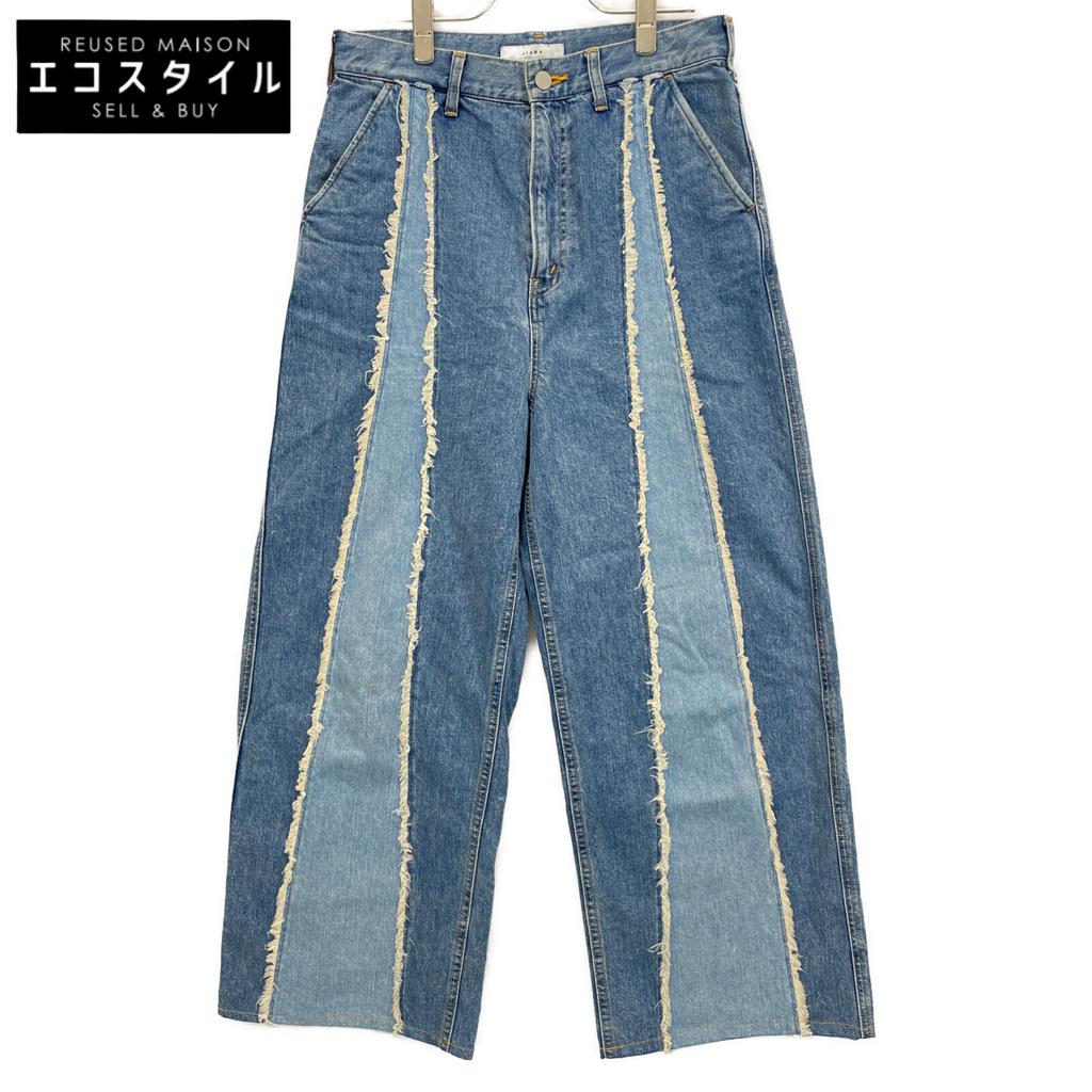 Jieda Jie-22W-PT01 Indigo Switching Over Denim Pants Bottoms 1 IndigoUsed