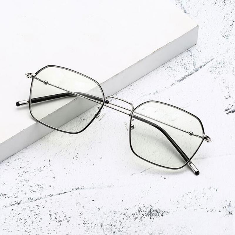 Literary Retro Square Glasses Frame Thin Metal Glasses Men Women Myopia UV Protection Diopter -0.5 -1.0 -1.5 -2.0 To -6.0