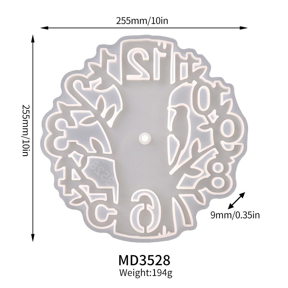DIY Kulaté hodiny Silikonová forma s římskými číslicemi