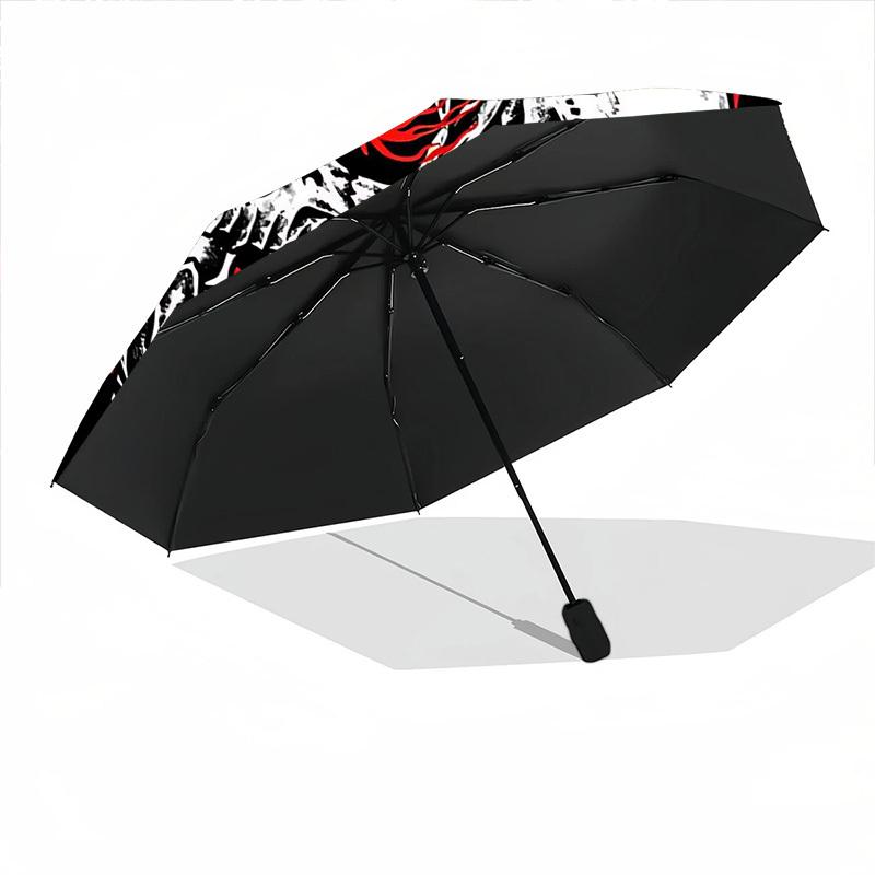 1PC Skull Sword Automatic Folding Umbrella Automatic Open/Close, Automatic Folding, 8-Rib Durable Frame, Portable Travel Umbrella S10714