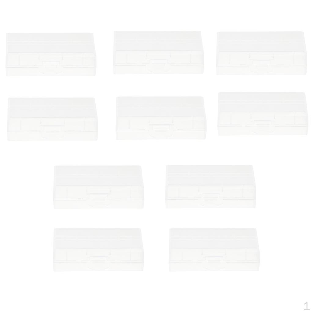 

10 Pcs Transparent Storage Holder Box For 18650