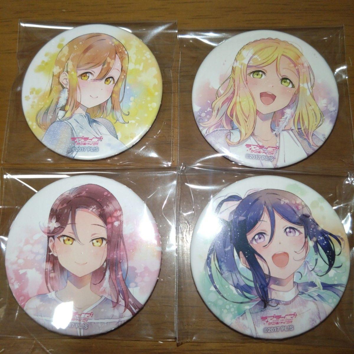 Used Aqours Local Love Can Badge Mari Ohara Riko Sakurauchi Kanan Matsuura Hanamaru Kunikida
