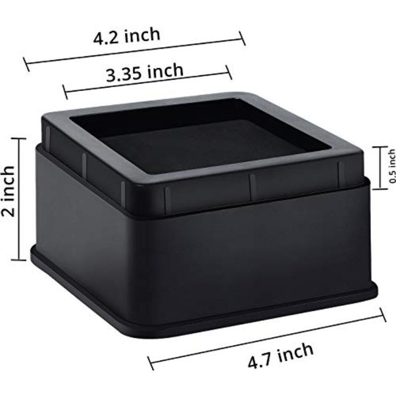 Bed Risers 2 Inch - Pack of 8 - Adjustable Furniture Risers 2 and 4 inch - Anti Slip Foam and Rubber Pad - Stackable Bed Lifts