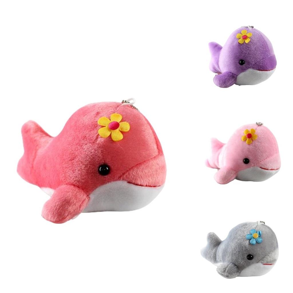 Cute Dolphin Plush Toy Whale Pendant Mini Doll For Company Events Soft Stuffed Animal Gift With Logo
