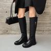 Retro Style Fashion Versatile Tall Boots 2025 Autumn and Winter New Round Head Thick Heel Sleeve Knight Boots Casual Women's Boots