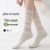 Women's Ballet Ruffled Mesh Crew Socks, Summer Breathable Mid-Calf Socks, Japanese JK Style, Sun-Protective, Thin and Stylish.