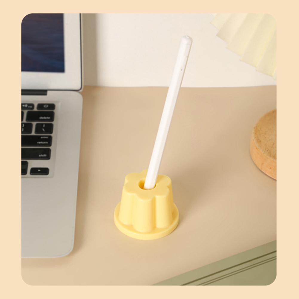 Creative Pudding Pen Holder Cute Desktop for Girls Caramel Pudding Jelly Small Ornament Gift for Student Kids