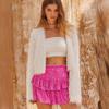 European & American Autumn Sequin Pleated Mini Skirt - Sexy & Solid Color