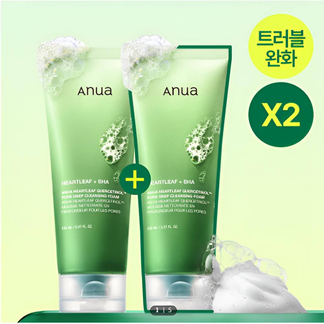 [ANUA] Heartleaf Pore Control Cleansing Foam Double Set 150 ml x 2