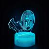 Lámpara de Escritorio Nocturna Para Niños Fc Barcelona Fútbol Soccer 16 LED 3D + Mando a Distancia