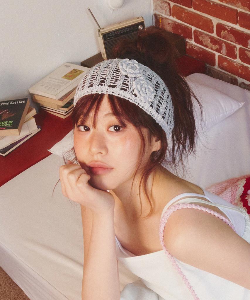 Maug Rihero Big Flower Hairband Ivory