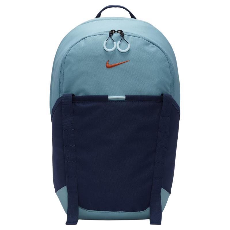 Nike Polyester With Nylon Backpack Regular Unisex Denim Turquoise & Midnight Marine Blue & Vintage Coral Casual DJ9678-464