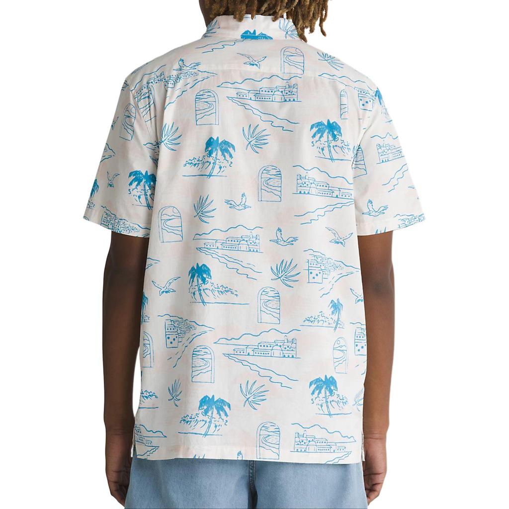 Vans Davista Scénický potisk Polokošile s krátkým rukávem Pánské košile Bílá VN000G7GFS8