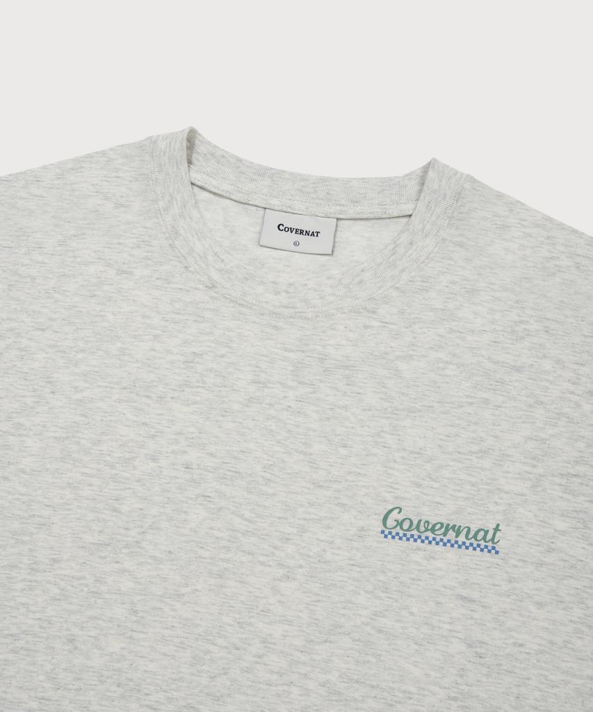 COVERNAT Cool Cotton Surfer Duck Graphic T-Shirt Oatmeal