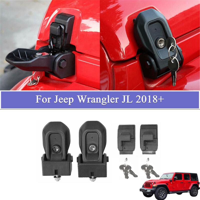 Hood Latches Anti-theft Lock Catch for Jeep Wrangler JL JLU 4XE Rubicon Sahara Sport Gladiator JT 2018-2025 Car Accessories