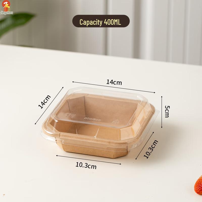 Disposable Kraft Paper Octagonal Takeout Boxes 400ml
