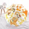 Lively Chip & Dale Automatic Opening and Closing Cartoon Umbrella - Lightweight 3-Fold Design, Suitable for Fans, Travel, Daily Use - Offici