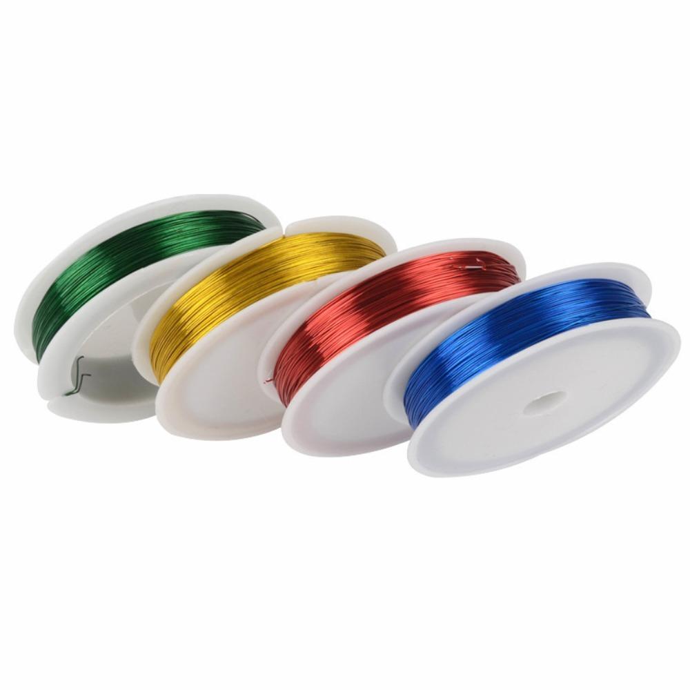 Pet Colored Craft Wire Wire 50M DIY Floral Wire 0.4mm Thin Gauge Flexible Bendable Binding Twist Wire Handcraft Making