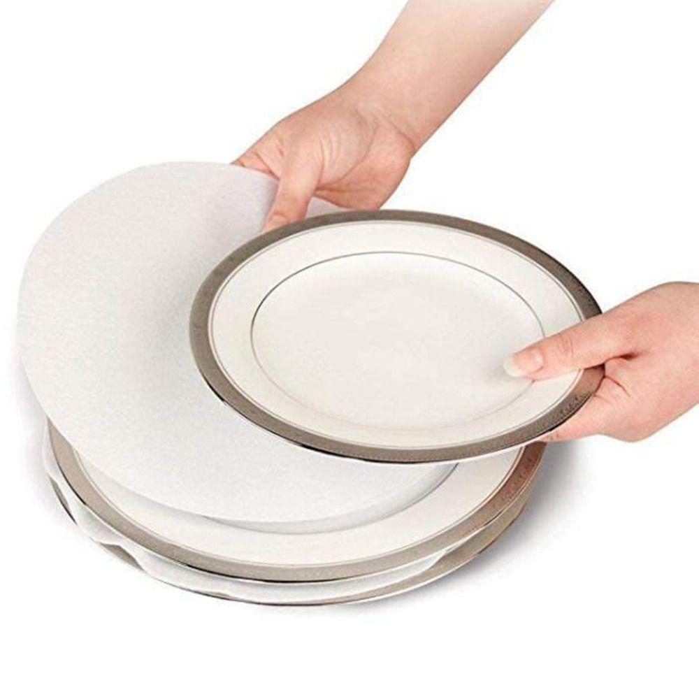24PCS Felt Dish Protection Pad Bowl Anti-Friction Pad Soft Board Storage Packing Food Plate Divider Separator Protectors