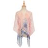 Colorful Voile Silk Scarf for Women Summer Beach Shawls Scarves Bufandas Foulard Luxury Brand Flower Design Long Muslim Hijabs