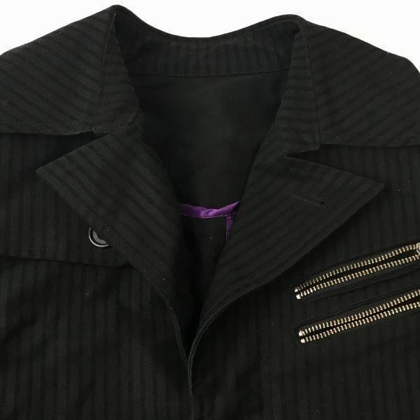 Hergestellt in Japan Marui On Board Gestreifte Baumwolljacke Maßgeschneiderte Jacke Herren M Schwarz Vier Taschen On Board(GEBRAUCHT)
