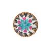 Handmade Rattan And Ceramic Shell Coasters Creative Colorful Round Coffee Table Mats Decor Bowl Mats For Home Decor