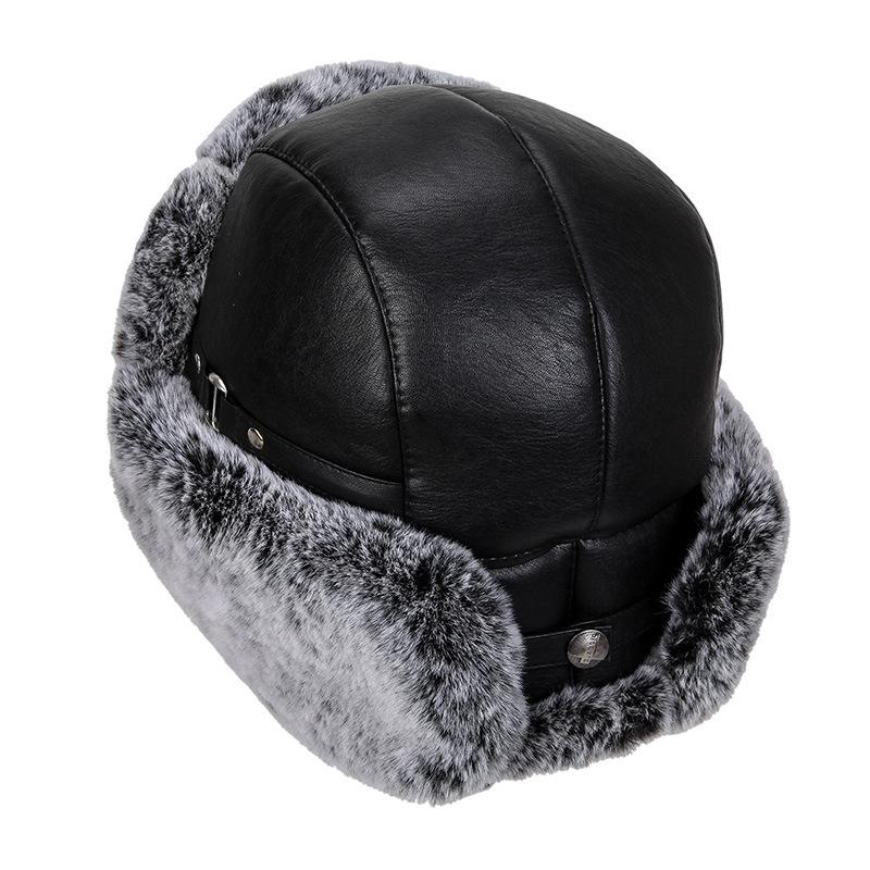 Winter Cold Hat Imitation Rabbit Hair Men's Riding Ear Protection Cotton Hat Piled Thickened Warm Hat