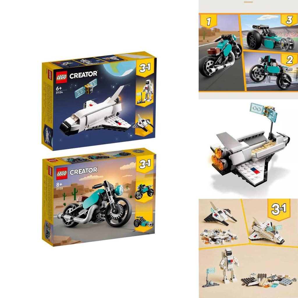 31134 Creative 3 In 1 Series Space Shuttle Building Blocks For Kids And Girls