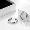 1PAIR French minimalist gurgling earrings, high-end light luxury 2025 new popular niche unique temperament plain ring earrings women