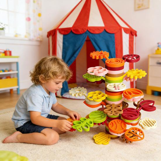 35/70 Stück/Set Baustein Stapelspielzeug Logik Fokus Training Vorschulbildung Balance Block Baum Spielzeug Pädagogisch Jungen Mädchen Stapelspiel