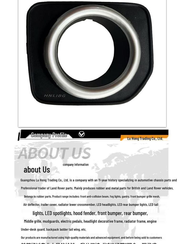 Ramki lamp przeciwmgielnych Land Rover Discovery 4, Srebrne/Czarne, LR051335/6/7