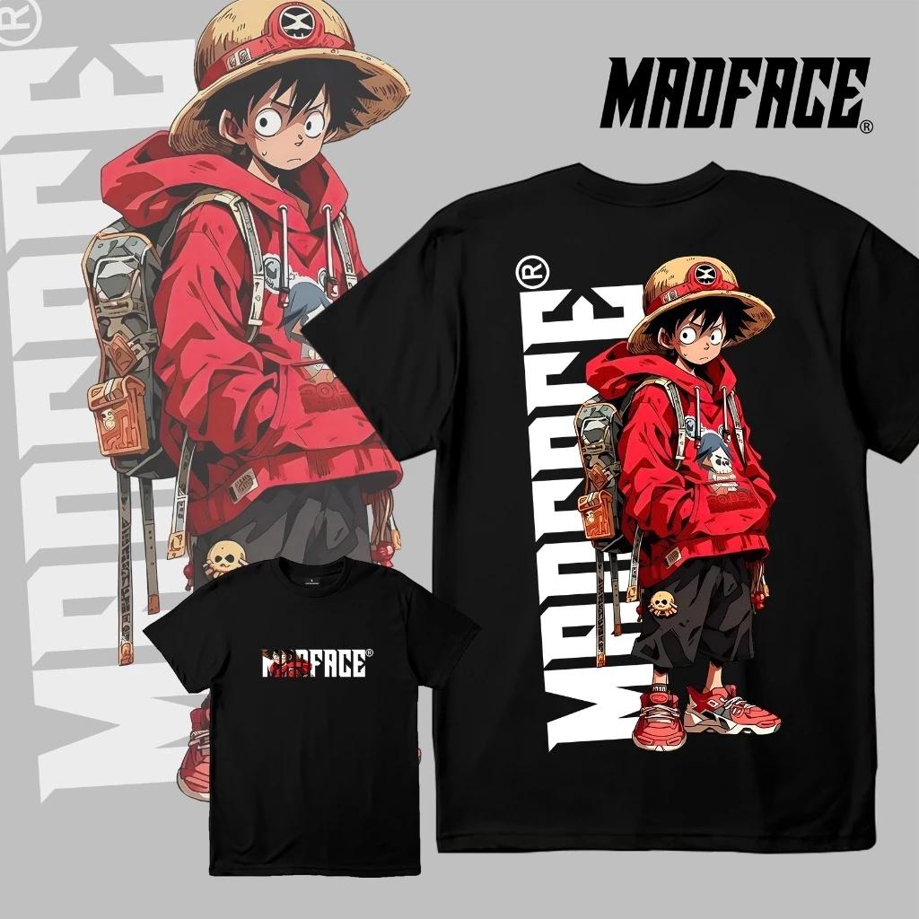 

One Piece Anime2026 Summer New Mens Tshirt 100cotton Luffy pattern unisex Loose Harajuku short sleeves roundneck shirt 4XL