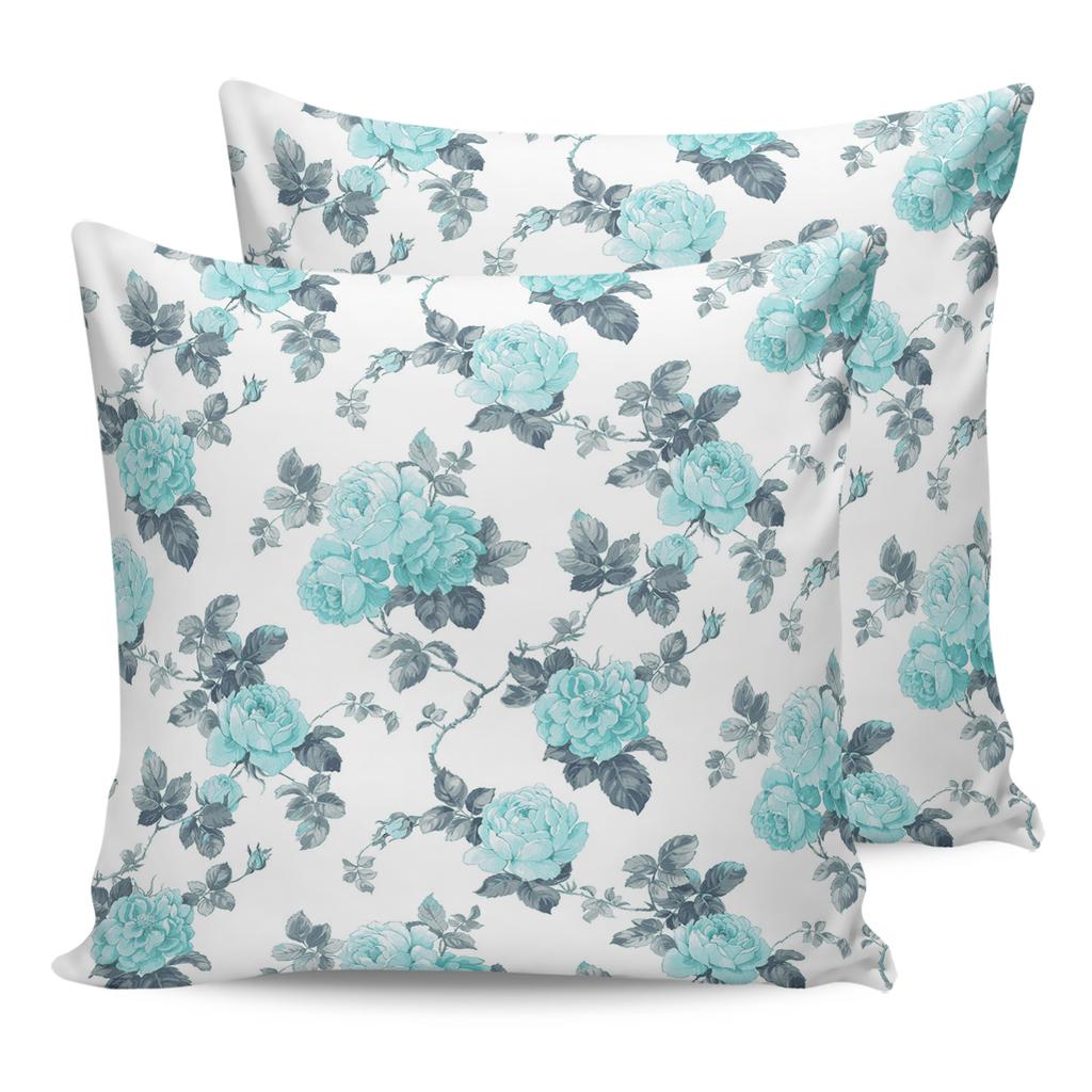 Cushion Cover Pink Flower Rose Vintage Throw Pillow Cover Sofa Car Home Decoration Pillow Cover