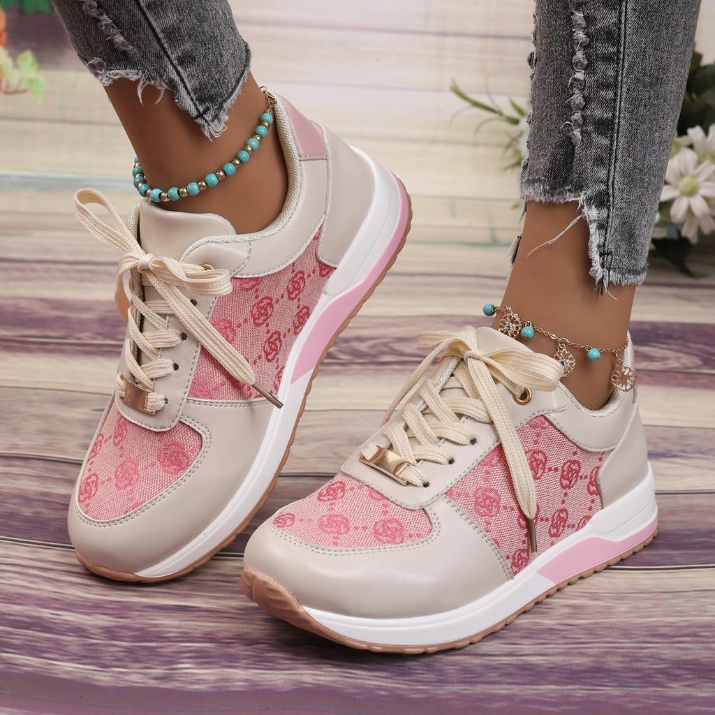 Women Sneakers New Summer Mesh Patchwork Lace-Up Flat Sneakers Women Lightweight Classic Versatile Vulcanize Shoes for Women