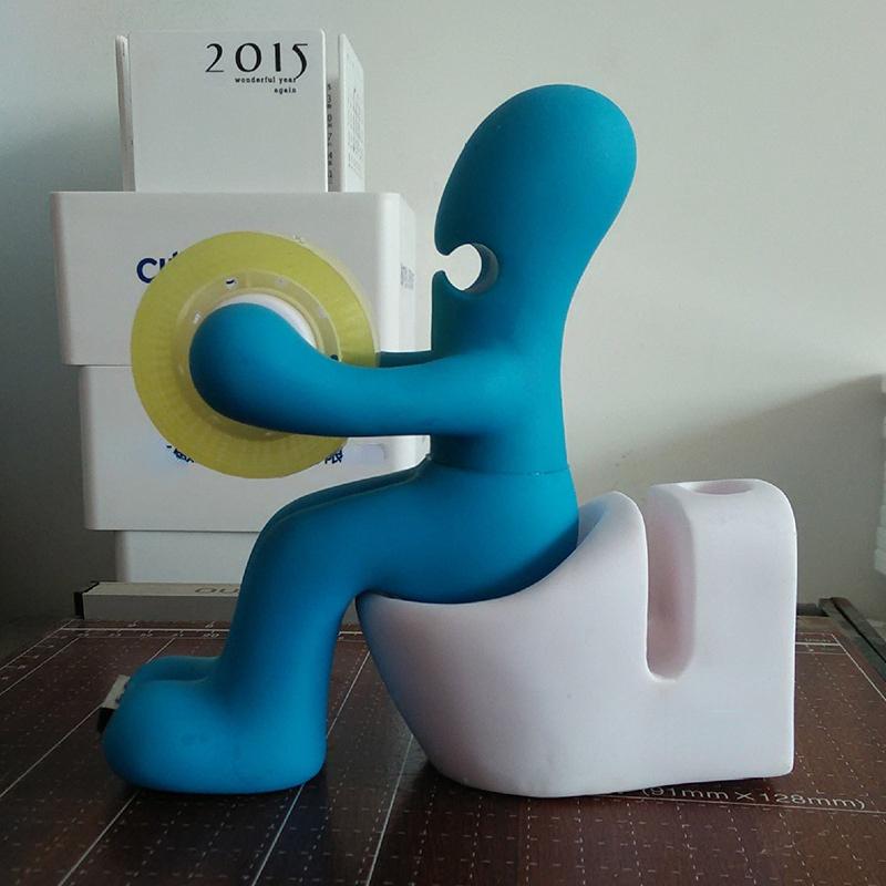 Creative Adhesive Tape Holder Tape Dispenser and Supply Station Funny Accessory for Office Home or School Paperclip Stationery