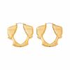 Exaggerated Portrait Earrings Gold Circular Hoop Earrings  Holiday Style