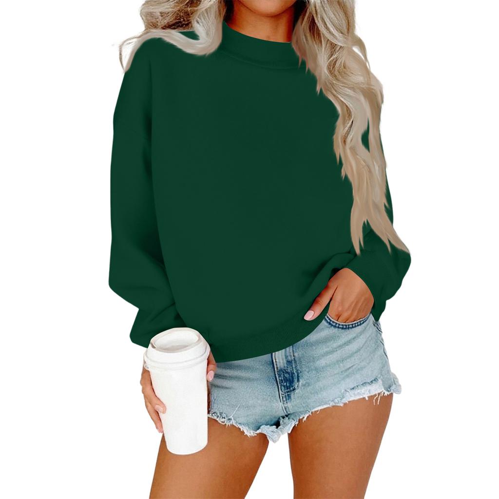 Women's Casual Fashion Round Neck Long Sleeve Sweatshirt