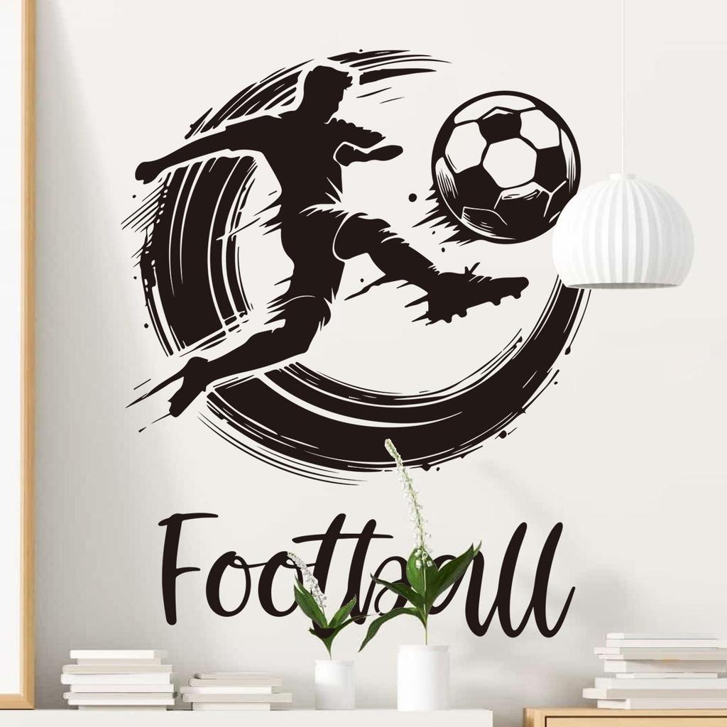2026 World Cup Football Soccer Wall Sticker Self-Adhesive Removable for Home Party Room Fan Sports Decor