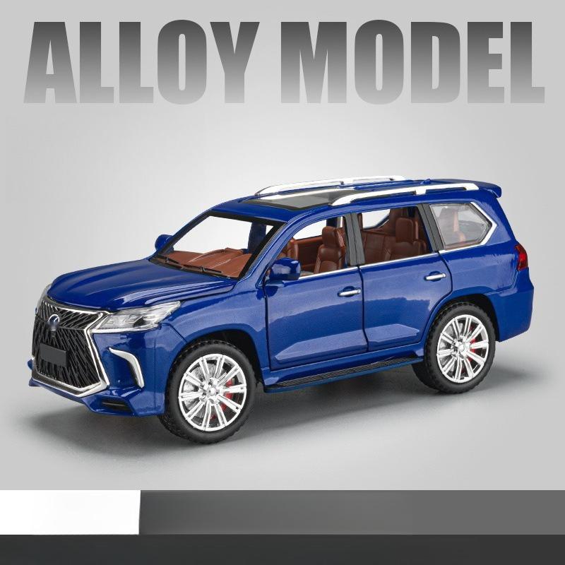 1/24 Lexus LX570 SUV Alloy Car Model Diecasts Metal Off-road Vehicles Car Model Simulation Sound and Light Kids Toys Gift